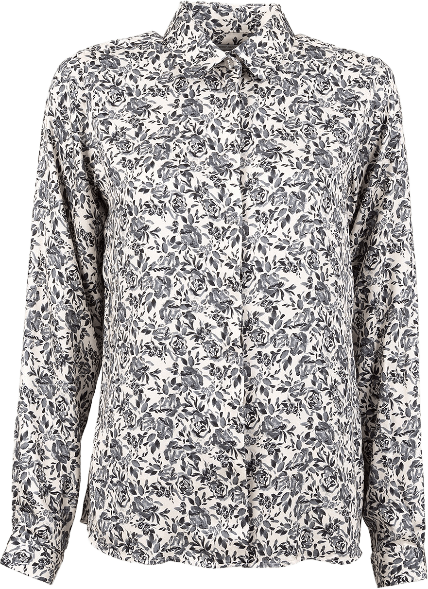 Blus Gina Roses, från The Shirt Factory, i färgen Grey.