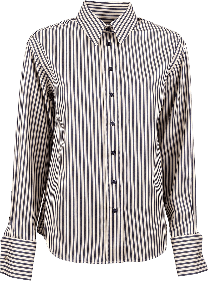 Randig Skjorta Piper Legacy Stripe, från The Shirt Factory, i färgen Midnight Blue.