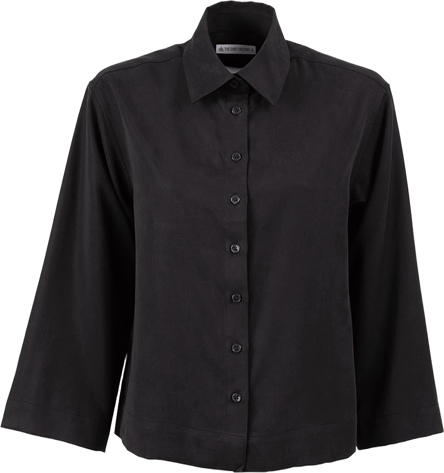 Blus Melina Soft Tencel, från The Shirt Factory, i färgen Black.