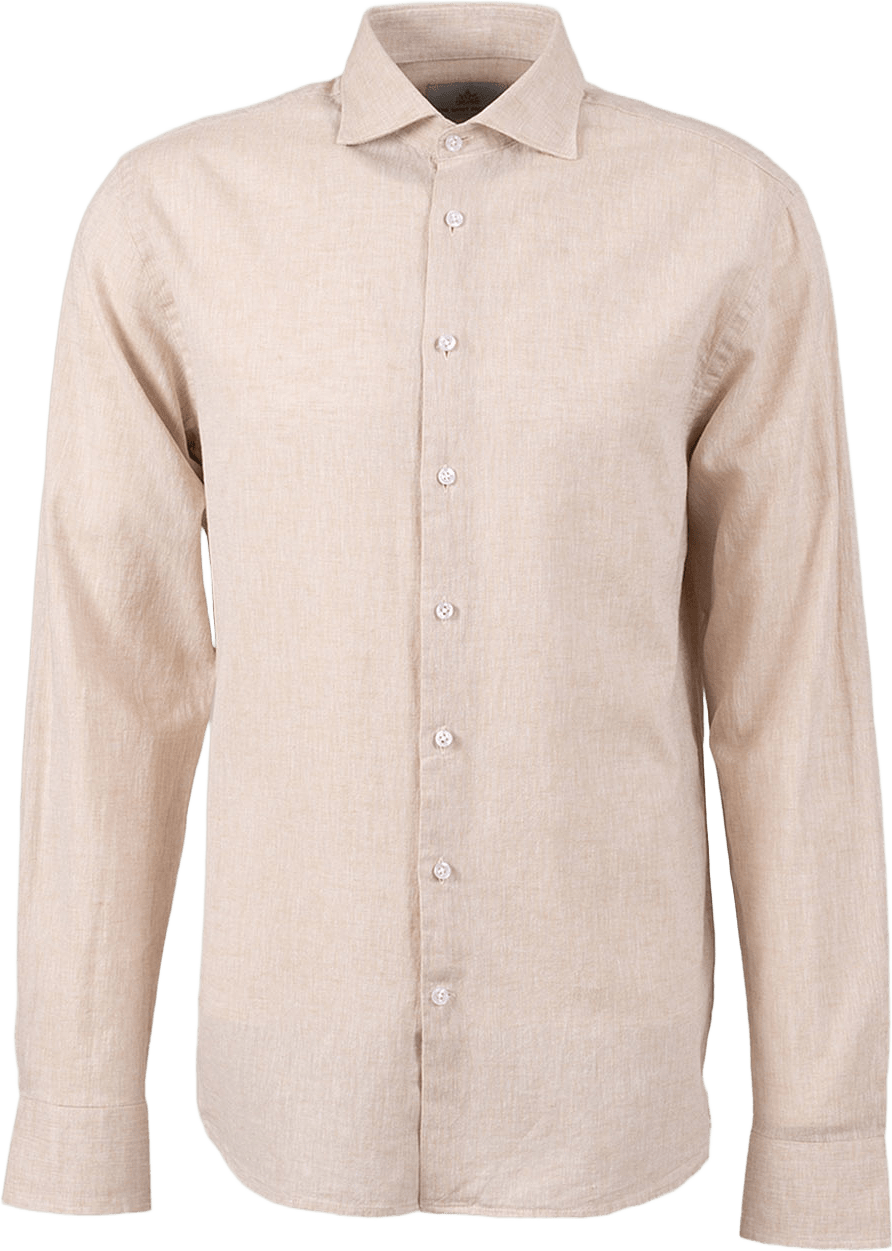 Linneskjorta Sorrento, från The Shirt Factory, i färgen Lt.beige.