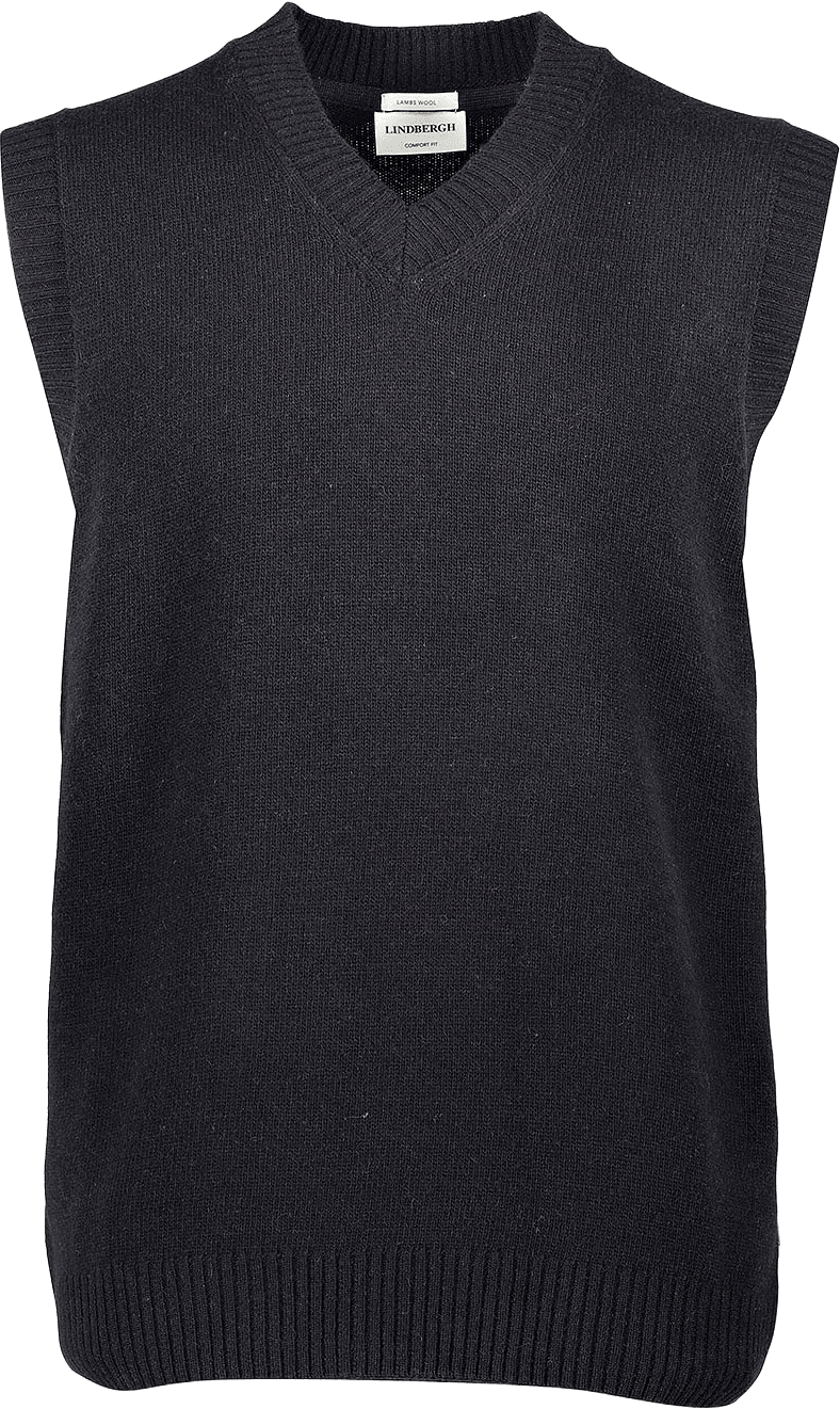 Lindbergh Lambswool v-neck slipover Knit, från Lindbergh, i färgen Black.