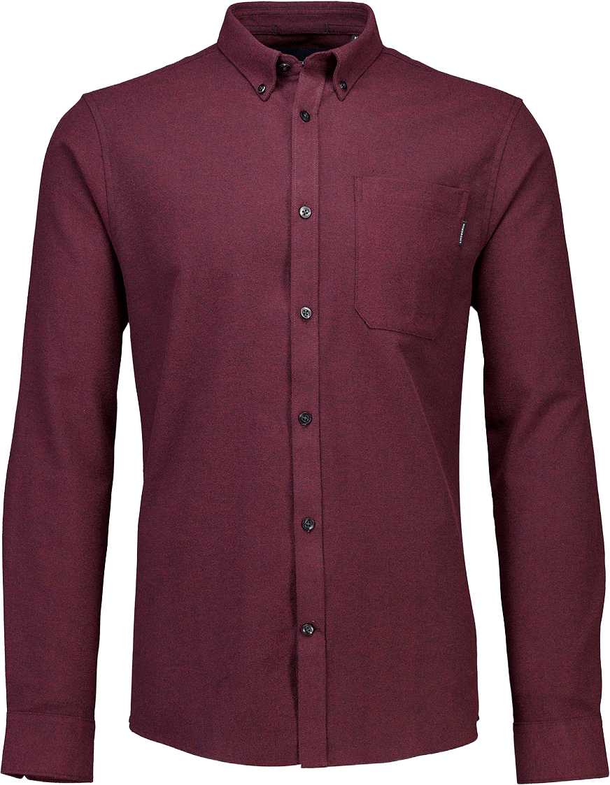 Lindbergh Brushed twill Shirt L/S, från Lindbergh, i färgen Dk Bordeaux.