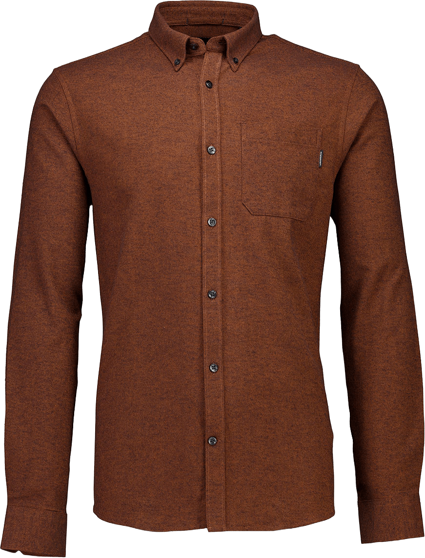 Lindbergh Brushed twill Shirt L/S, från Lindbergh, i färgen Dk Brown.