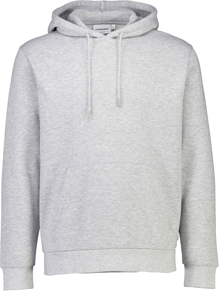 Lindbergh Hoodie Sweatshirt, från Lindbergh, i färgen Grey Mel.