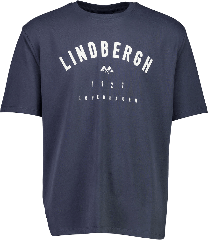 Logo Tee S/S, från Lindbergh, i färgen Indigo Blue.