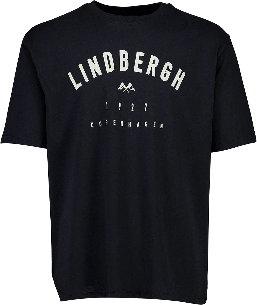 Logo Tee S/S, från Lindbergh, i färgen Black.