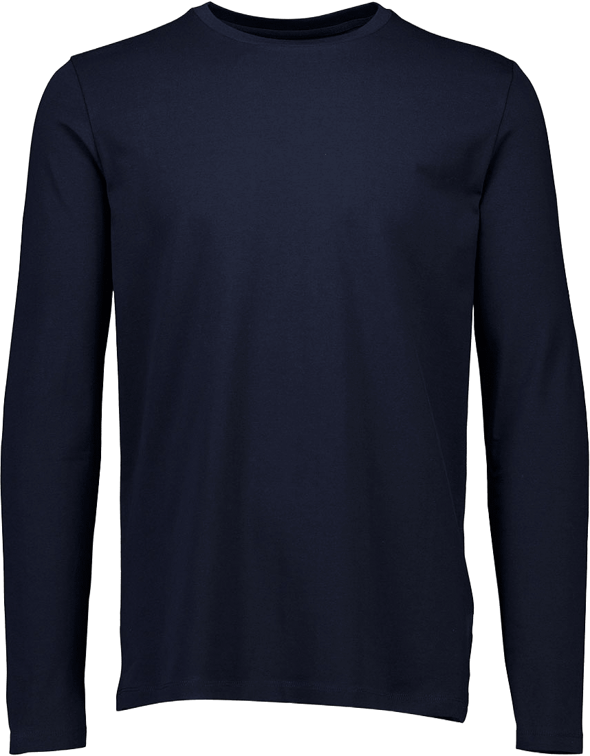Basic O-Neck Stretch Tee L/S, från Lindbergh, i färgen Navy.