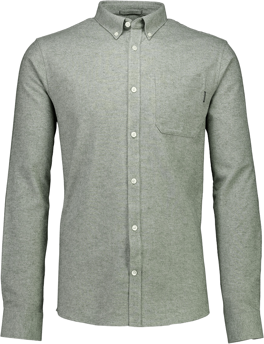 Lindbergh Brushed twill Shirt L/S, från Lindbergh, i färgen Lt Army.
