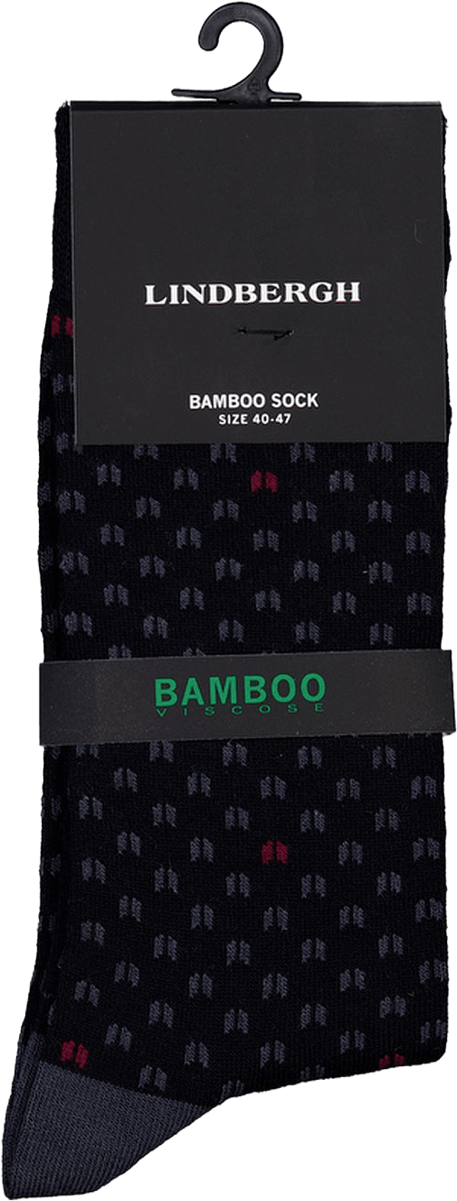 Pattern Bamboo Sock, från Lindbergh, i färgen Black.