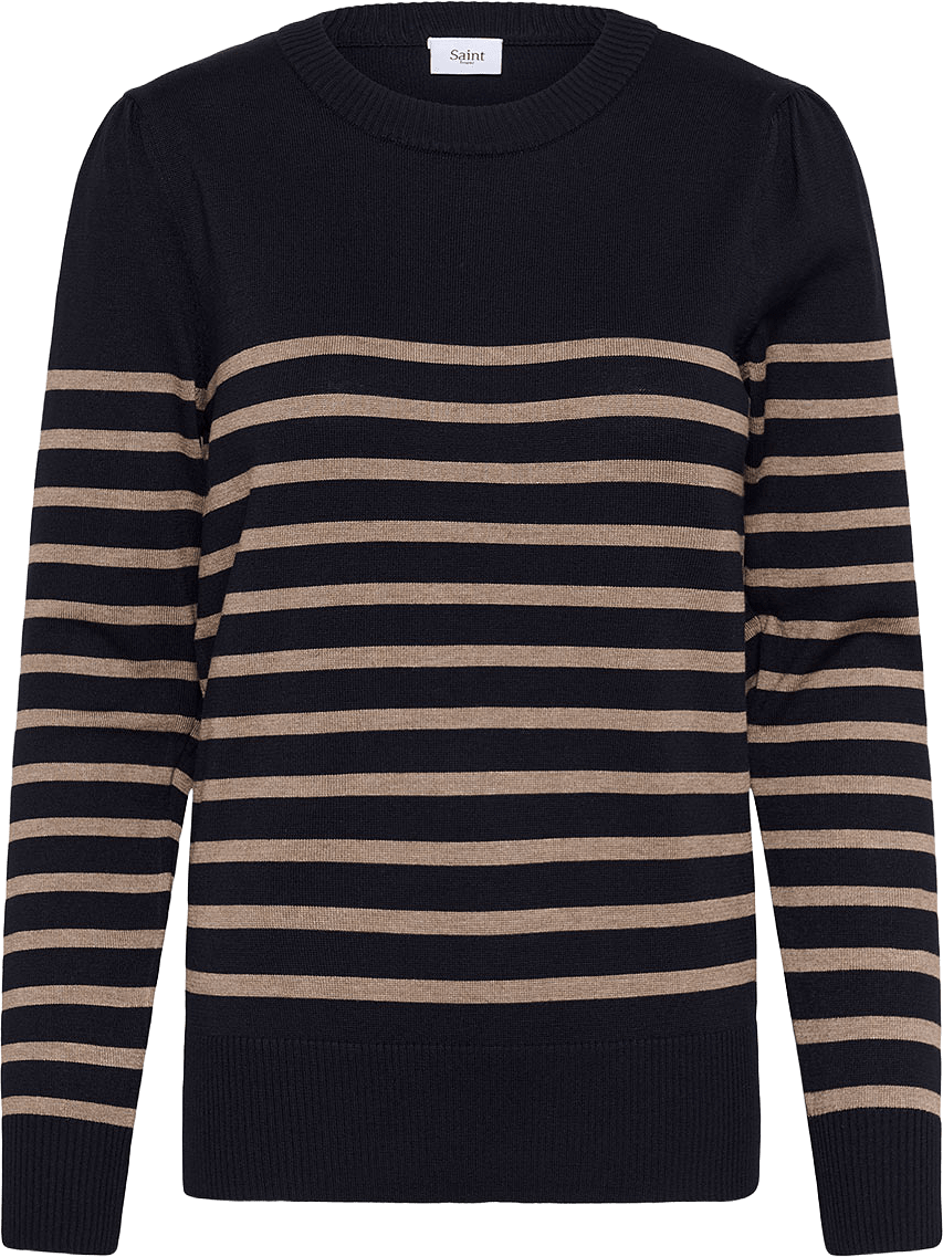 MilaSZ Striped Pullover, från Saint Tropez, i färgen Nightsky Atmos Stripe.