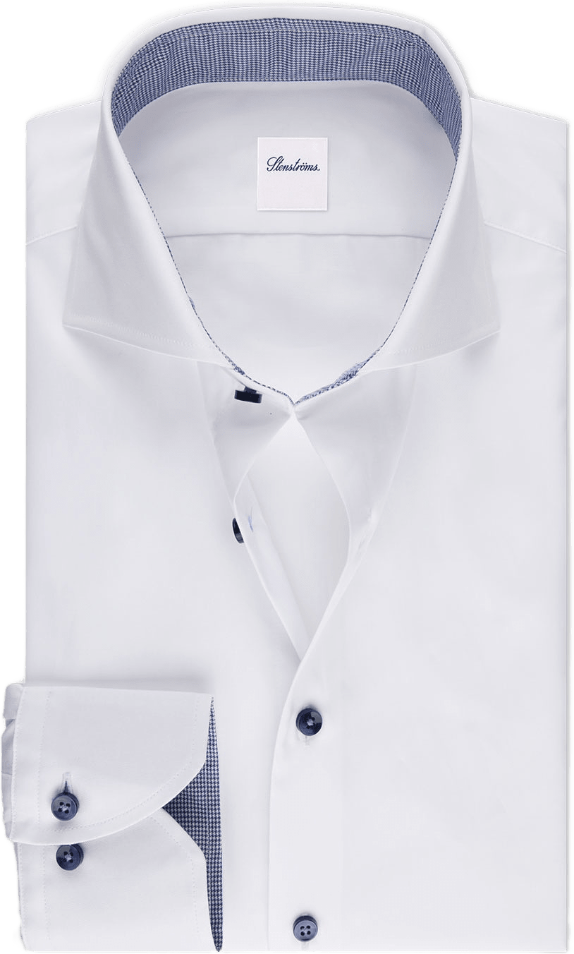 Kontrast Twillskjorta, från Stenströms, i färgen White.