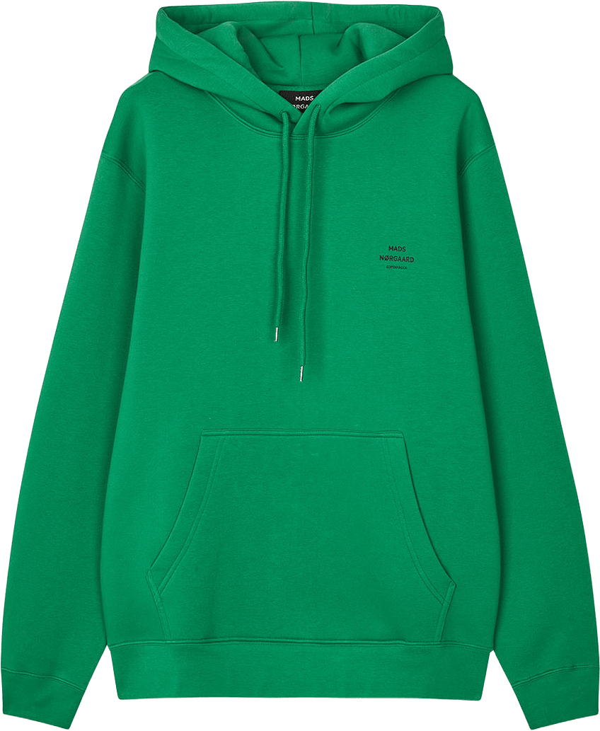 Standard Hoodie Logo Sweat FAV, från Mads Nørgaard, i färgen Verdant Green.