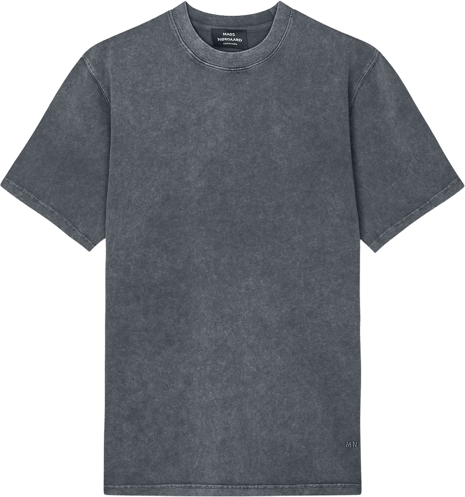 Combed Jersey Dye Thorbjørn Tee, från Mads Nørgaard, i färgen Asphalt.