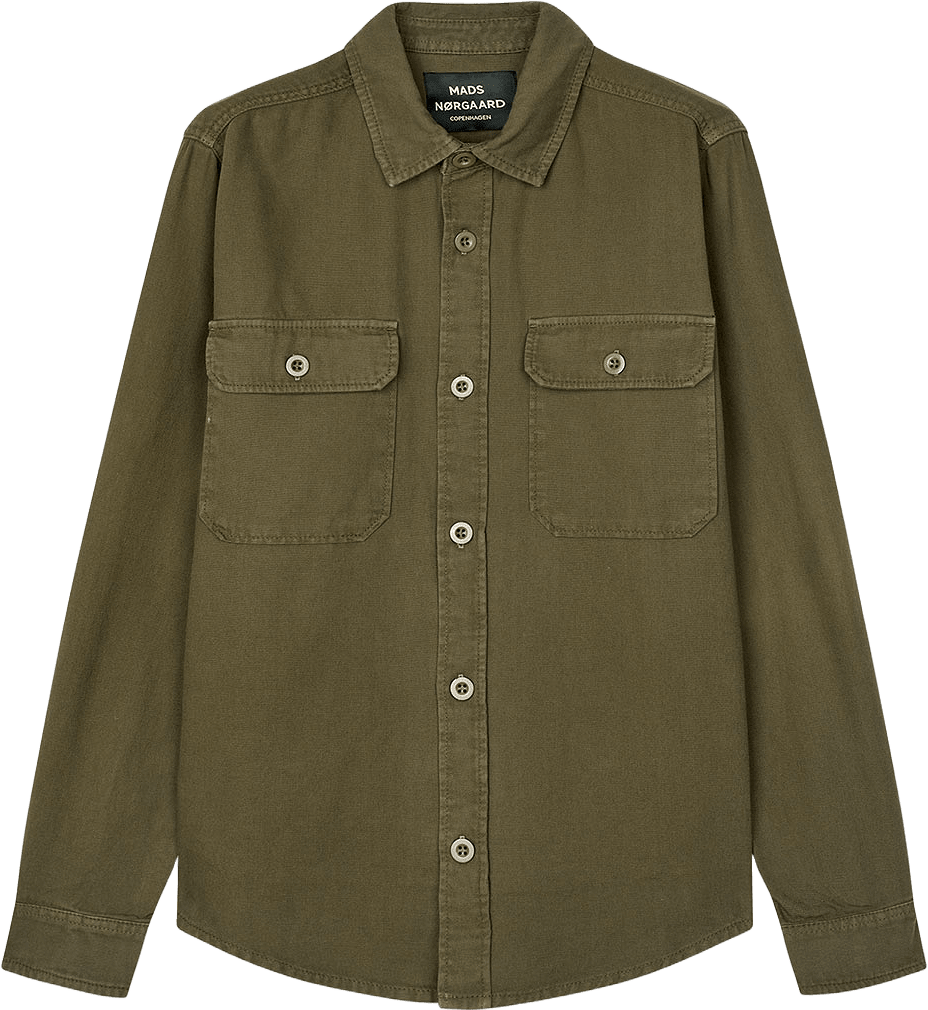 Dyed Canvas Skyler Shirt, från Mads Nørgaard, i färgen Beech.
