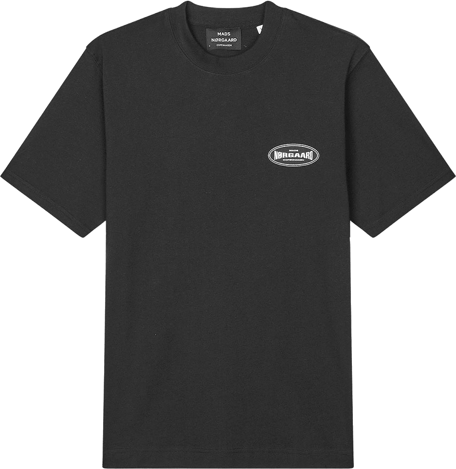 Cotton Jersey Big Logo Frode Tee, från Mads Nørgaard, i färgen Black.