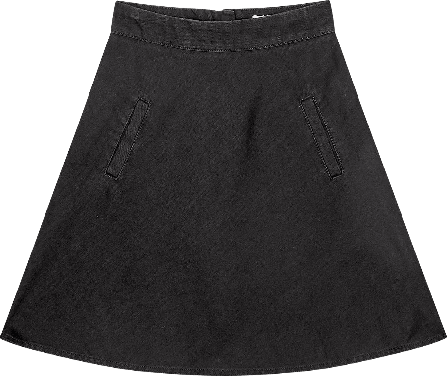 Dyed Denim Stelly Skirt, från Mads Nørgaard, i färgen Black.