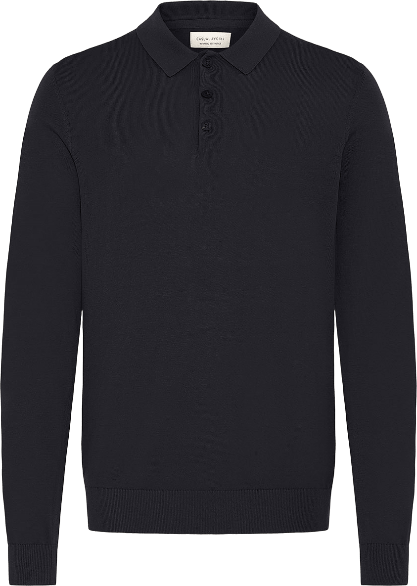 Cfosvald Knitted Polo Pullover, från Casual Friday, i färgen Dark Navy.