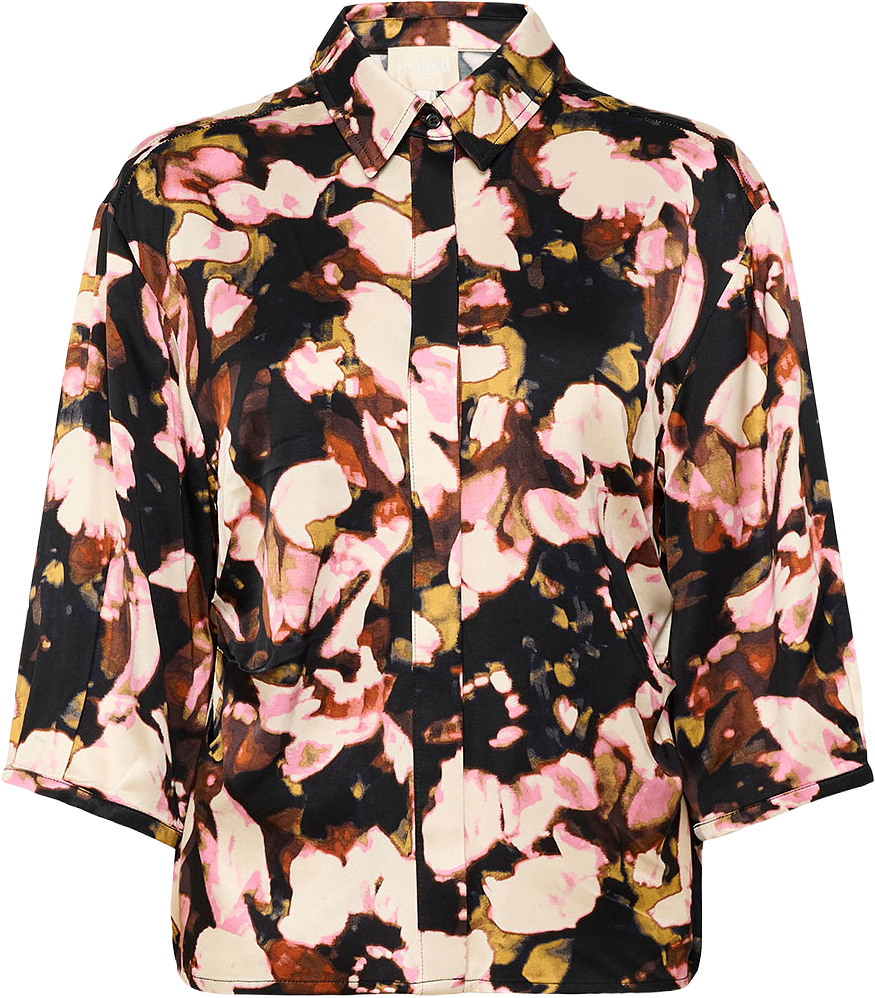 SLCinna Elly Shirt, från Soaked In Luxury, i färgen Chocolate Autumn Leaves.