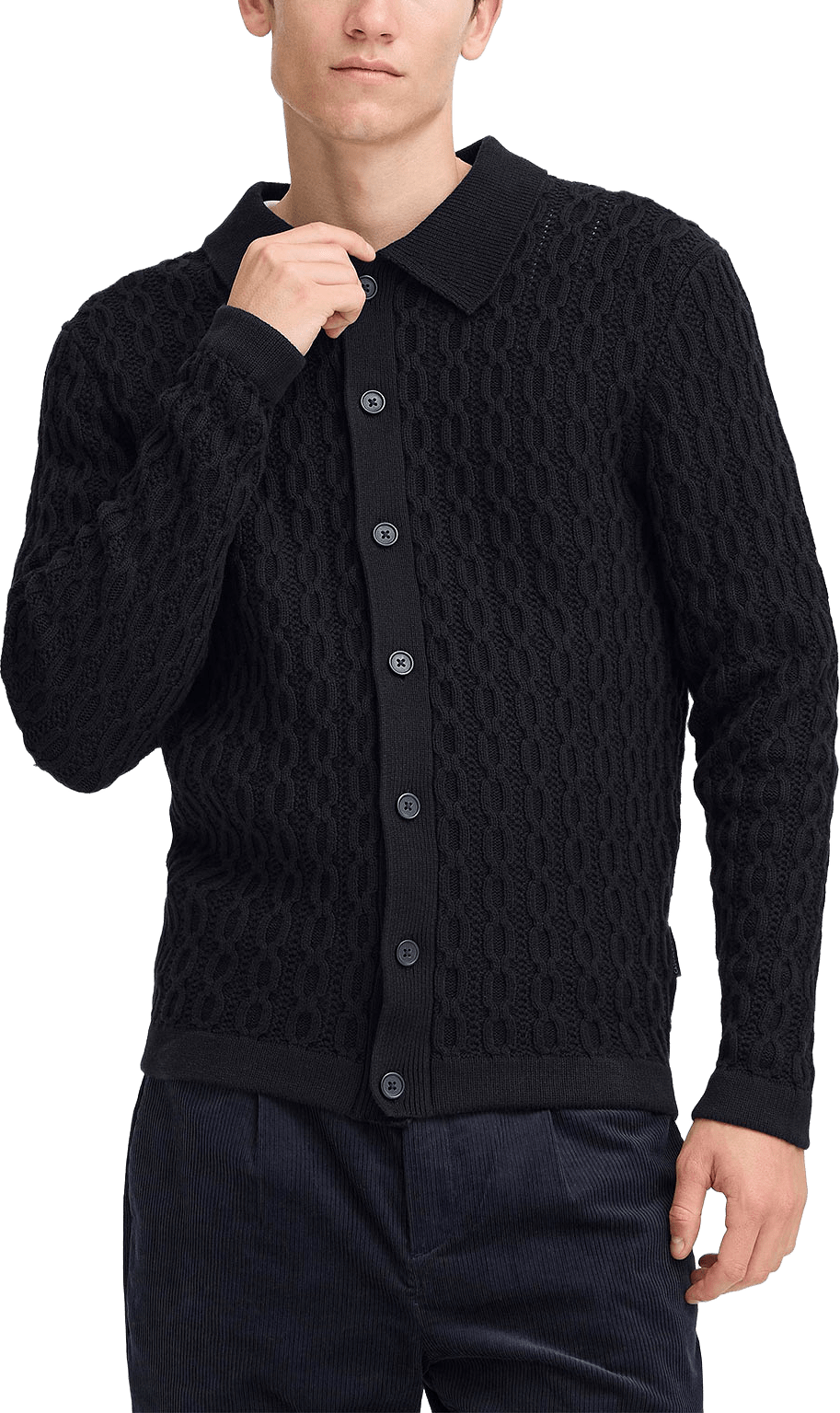 Cftoke Cable Cardigan, från Casual Friday, i färgen Dark Navy.