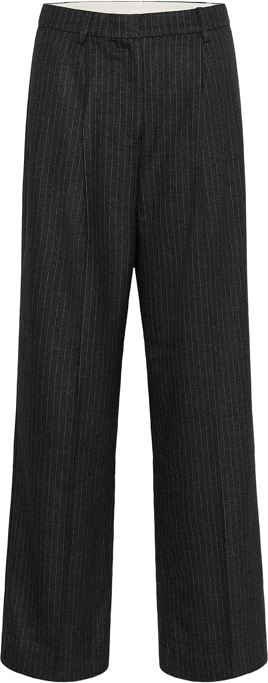 SLMalodi Trousers, från Soaked In Luxury, i färgen Grey Melange Pinstripe.