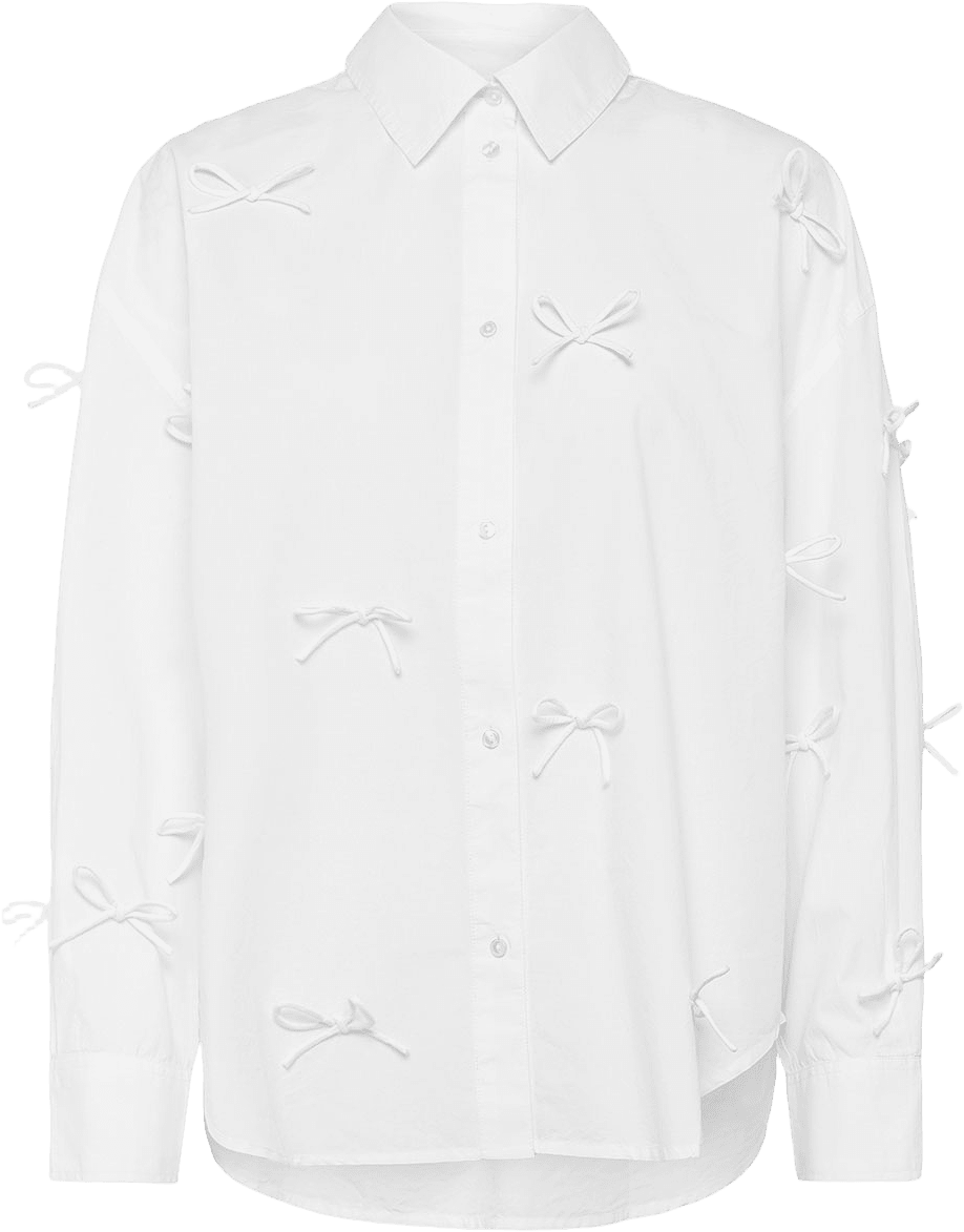 SLJoa Bow Shirt, från Soaked In Luxury, i färgen Broken White.