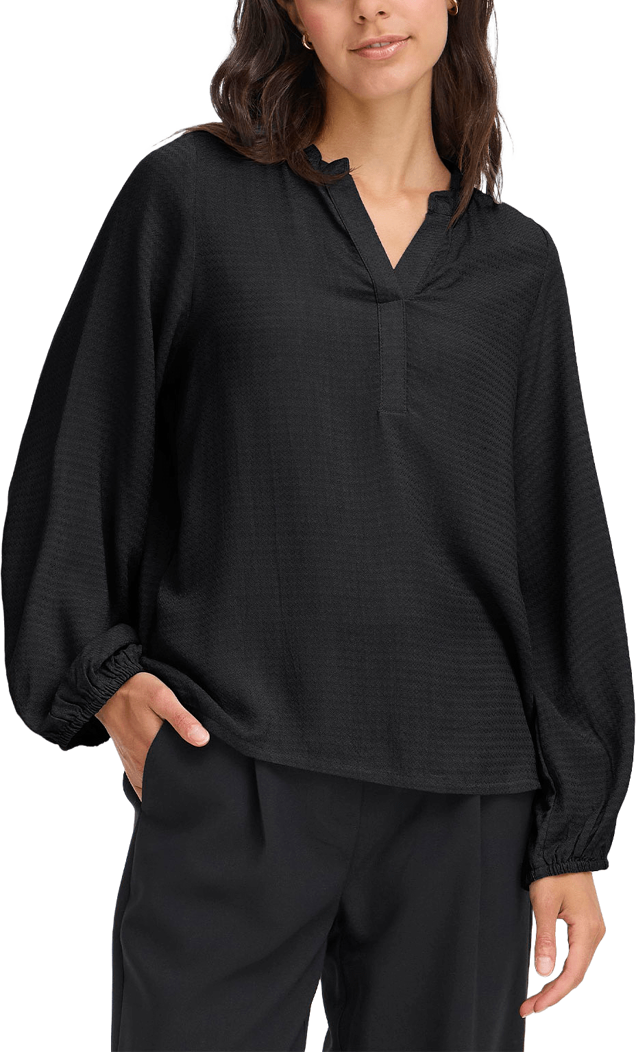 FRHIDA Blouse, från Fransa, i färgen Meteorite.