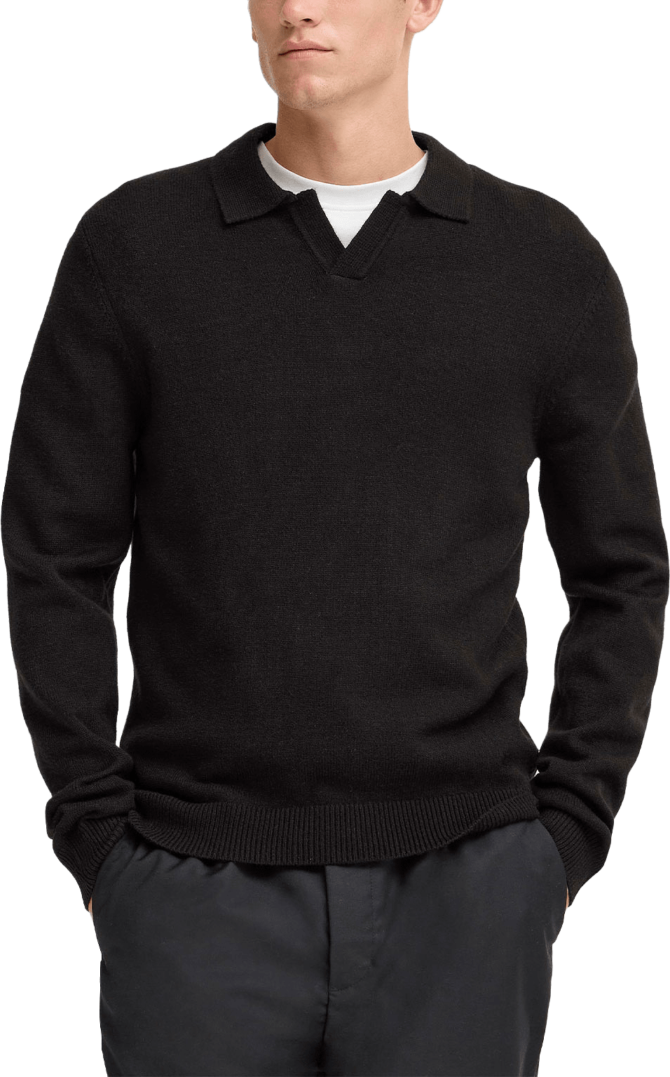 Cfkarl Knit Pullover, från Casual Friday, i färgen Anthracite Black.