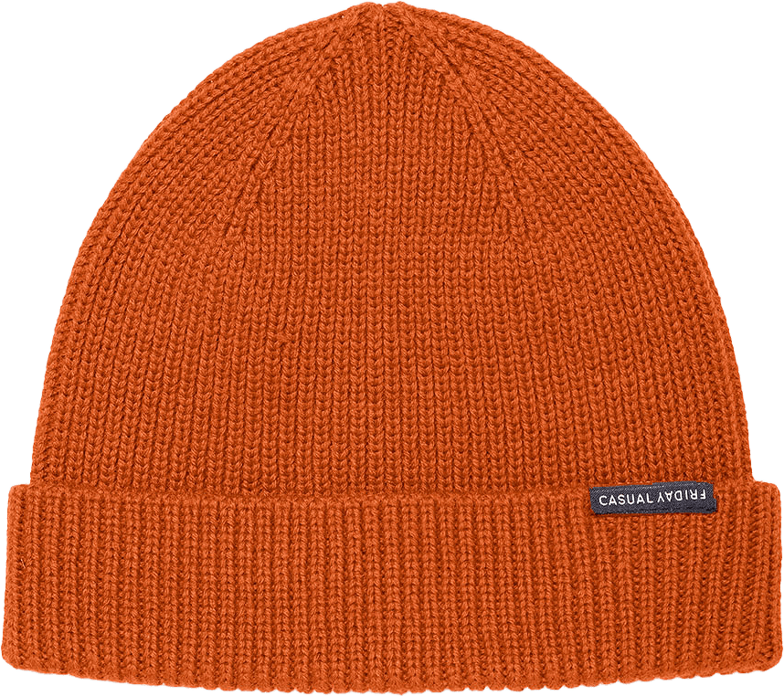 Cfalkin Rib Beanie, från Casual Friday, i färgen Burnt Ochre.
