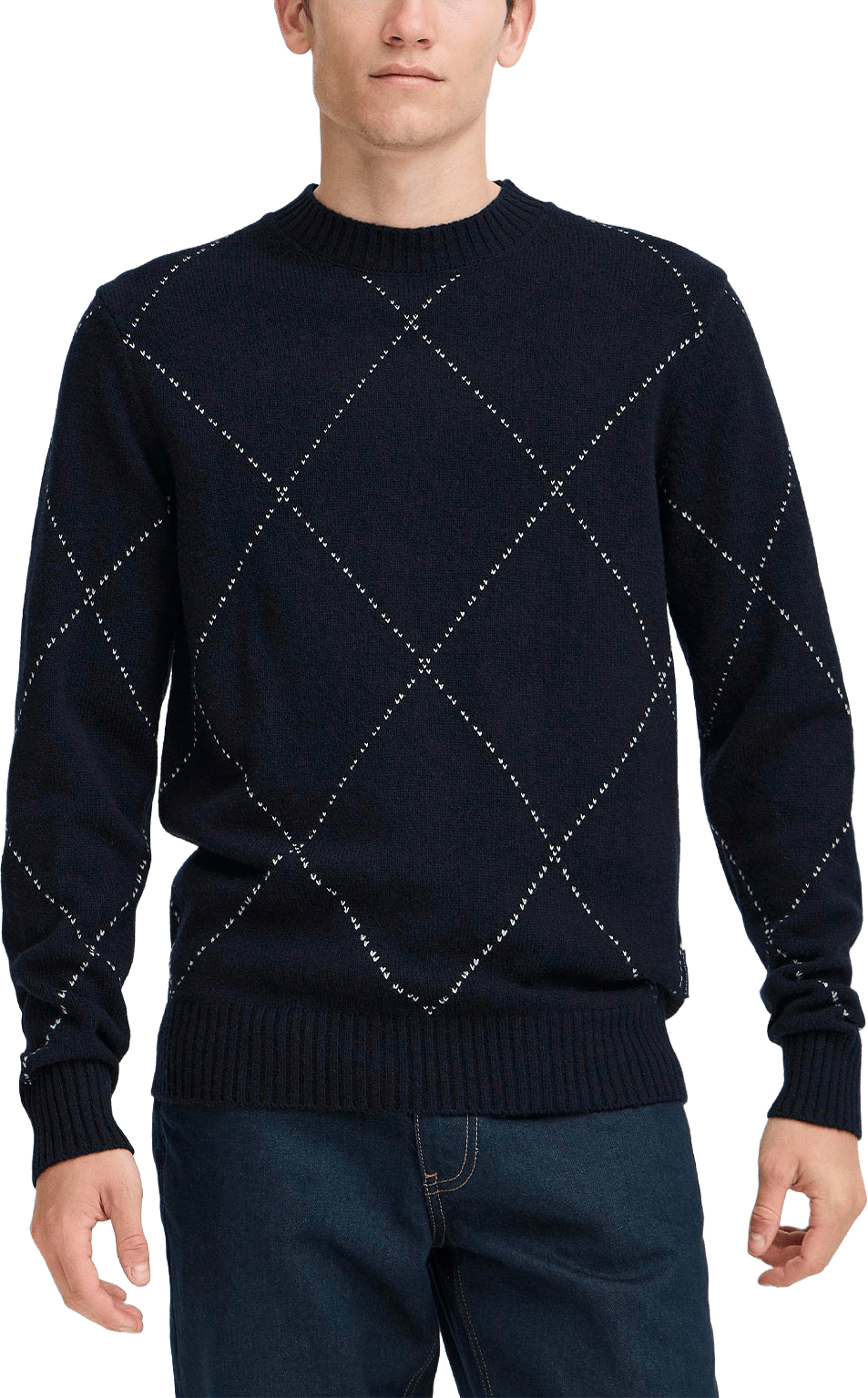 Cffunck Lambswool Knit sweater, från Casual Friday, i färgen Dark Navy.