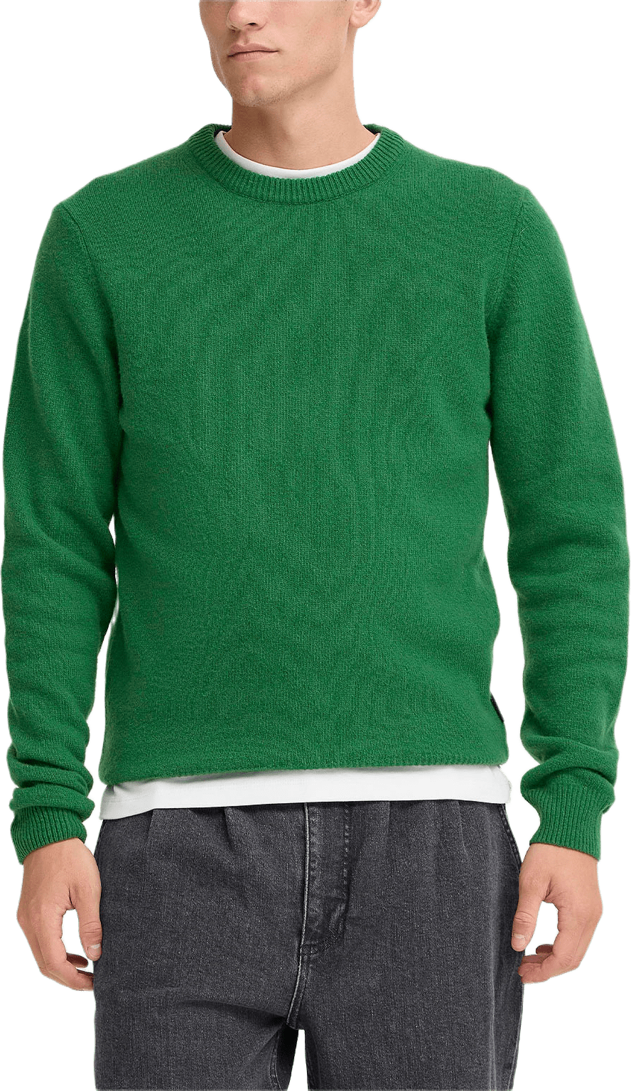 Cfkarl Lambswool Crew Neck Pullover, från Casual Friday, i färgen Fairway.