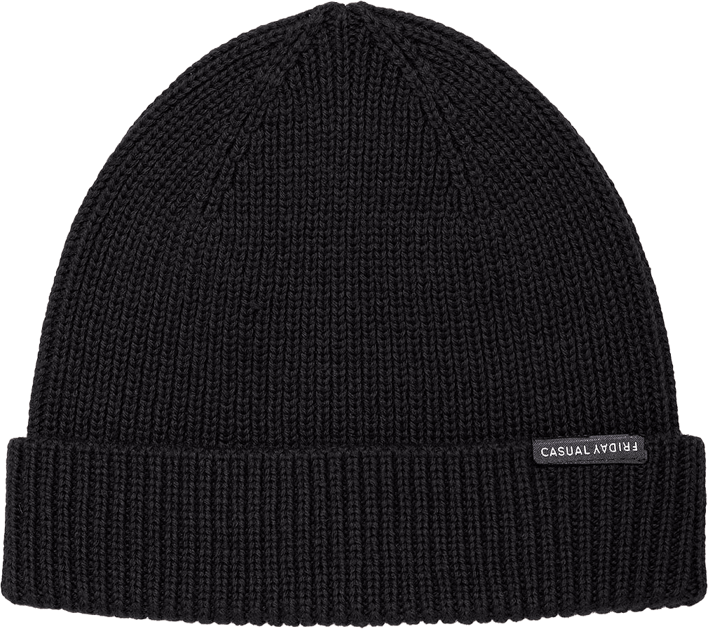 Cfalkin Rib Beanie, från Casual Friday, i färgen Black Beauty.