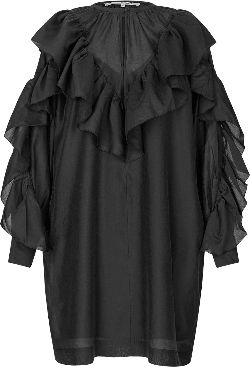 Dream Ruffle Dress, från Second Female, i färgen Black.