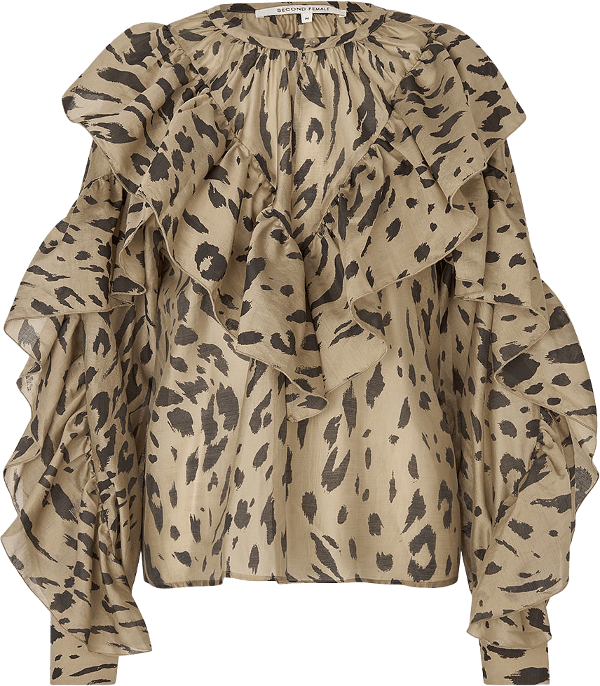 Elouise Blouse, från Second Female, i färgen Kelp.