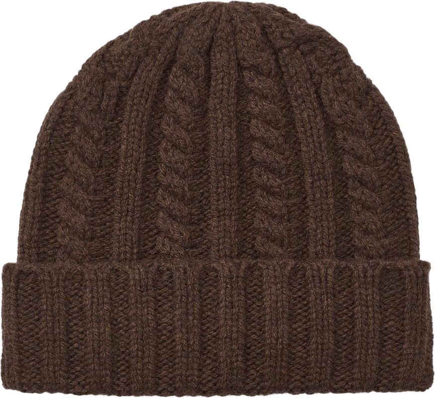 CABLE Beanie, från Upfront, i färgen Brown.