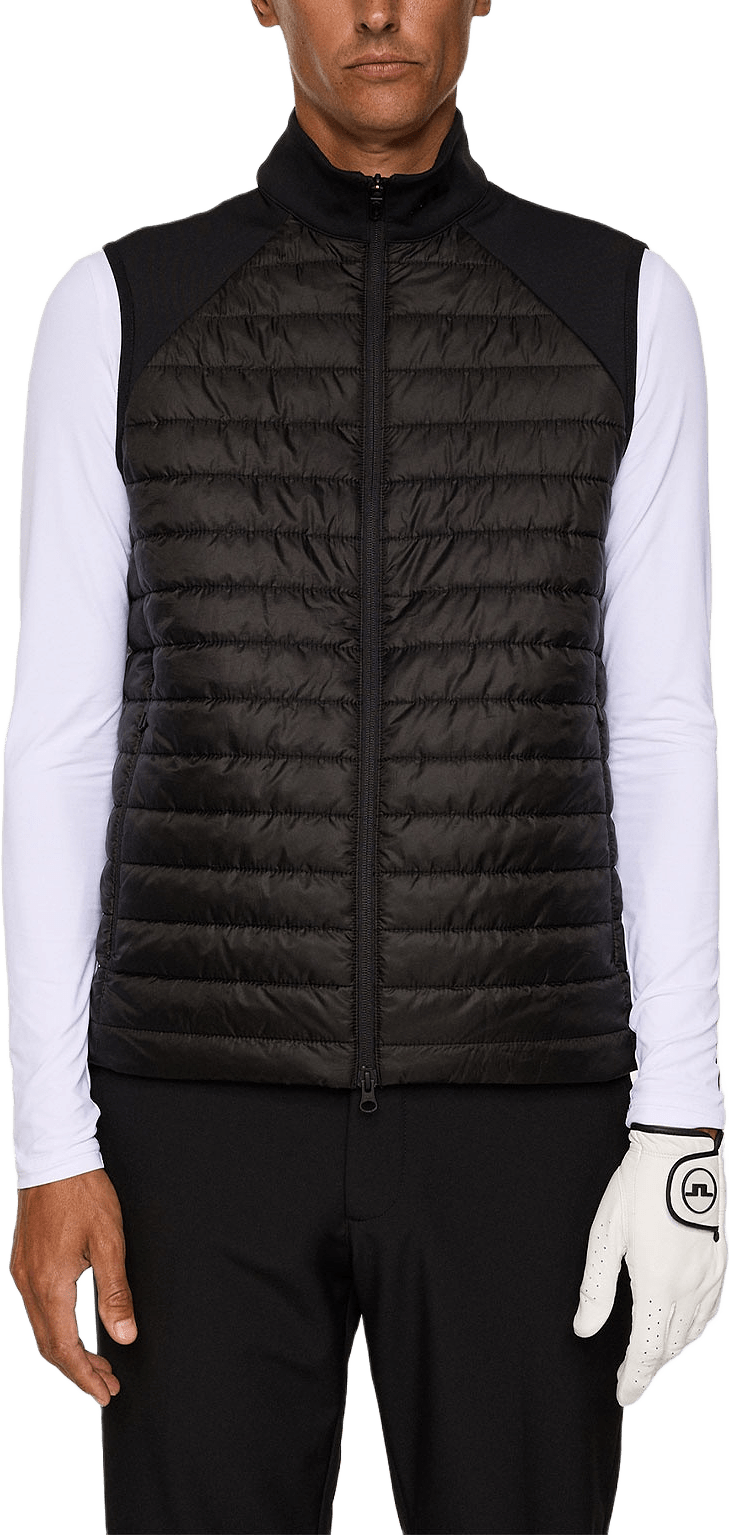Hayden Quilt Hybrid Vest, från J.Lindeberg, i färgen Black.