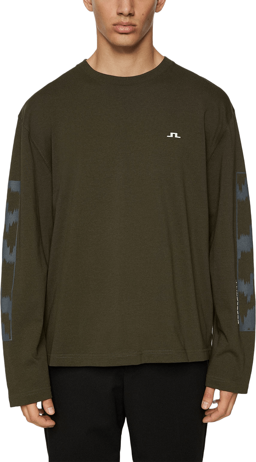 Walsh LS Print T-shirt, från J.Lindeberg, i färgen Forest Green.
