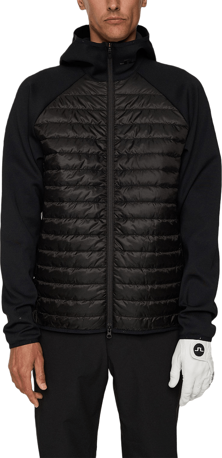 Hayden Quilt Hybrid Hood, från J.Lindeberg, i färgen Black.