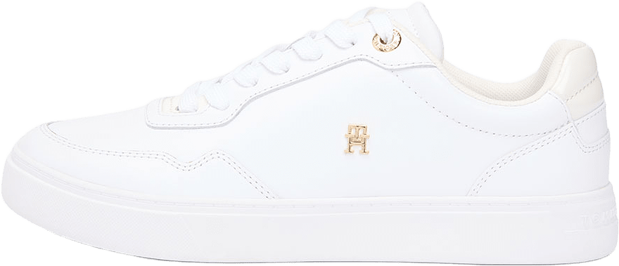 Casual Cupsole Sneaker, från Tommy Hilfiger, i färgen White/Ecru.