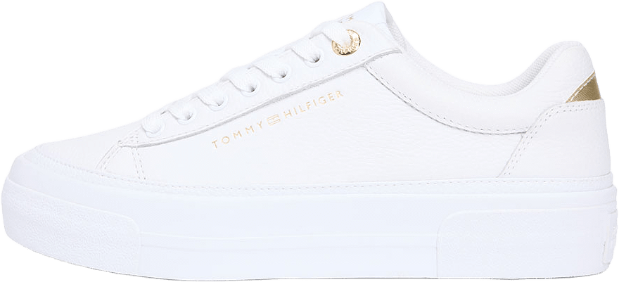 Foxing Platform Leather, från Tommy Hilfiger, i färgen White.