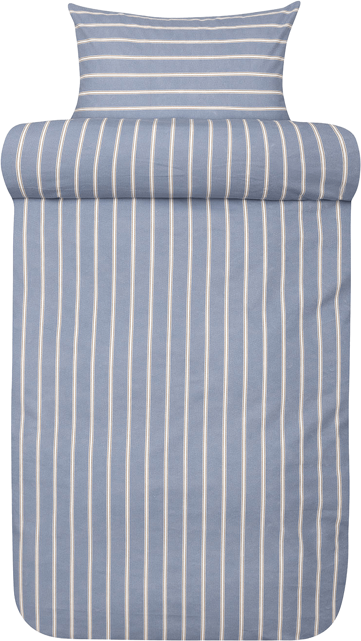 Henning flanell bäddset 150x210 cm, från Høie of Scandinavia, i färgen Dus Denim Blå.