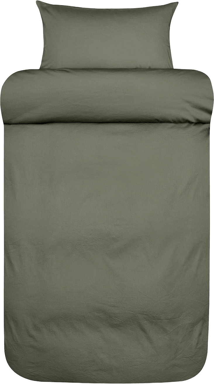 Harmoni satin bäddset 150x210 cm, från Høie of Scandinavia, i färgen Dämpad Grön.