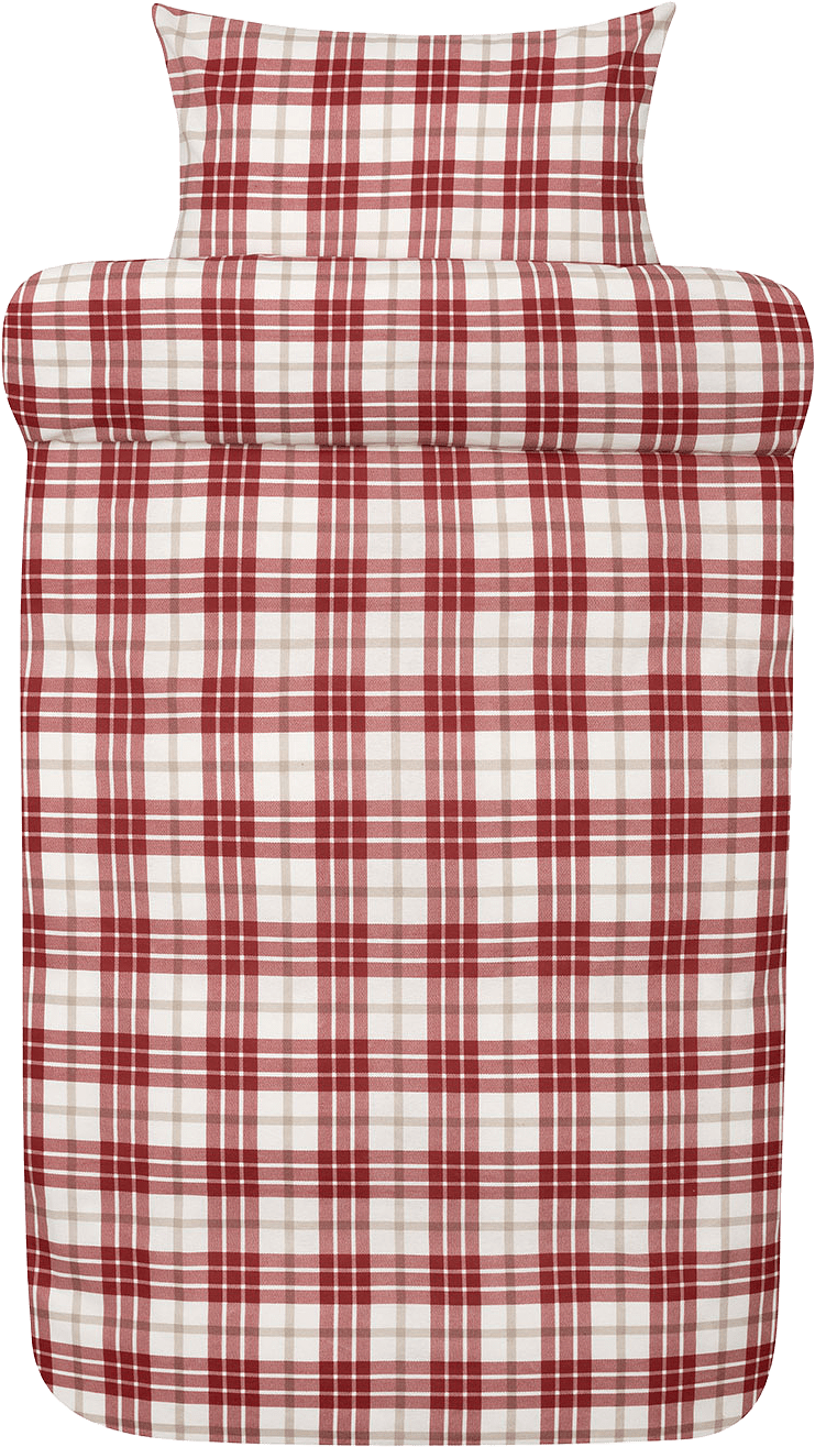 Lukas flanell bäddset 150x210 cm, från Høie of Scandinavia, i färgen Röd.