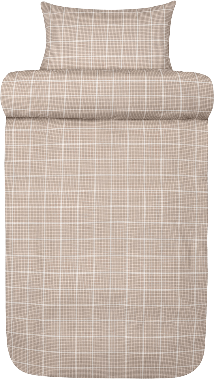 Eddie bomull bäddset 150x210 cm, från Høie of Scandinavia, i färgen Beige.