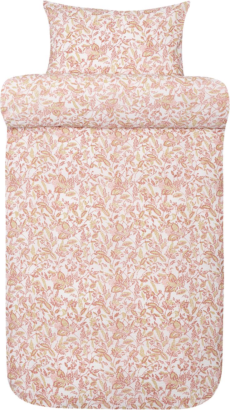 Barbro bäckebölja bäddset 150x210 cm, från Høie of Scandinavia, i färgen Varm Rosa.