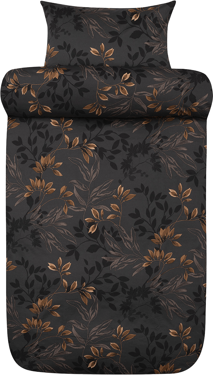 Nadja satin bäddset 150x210 cm, från Høie of Scandinavia, i färgen Dämpad Svart.