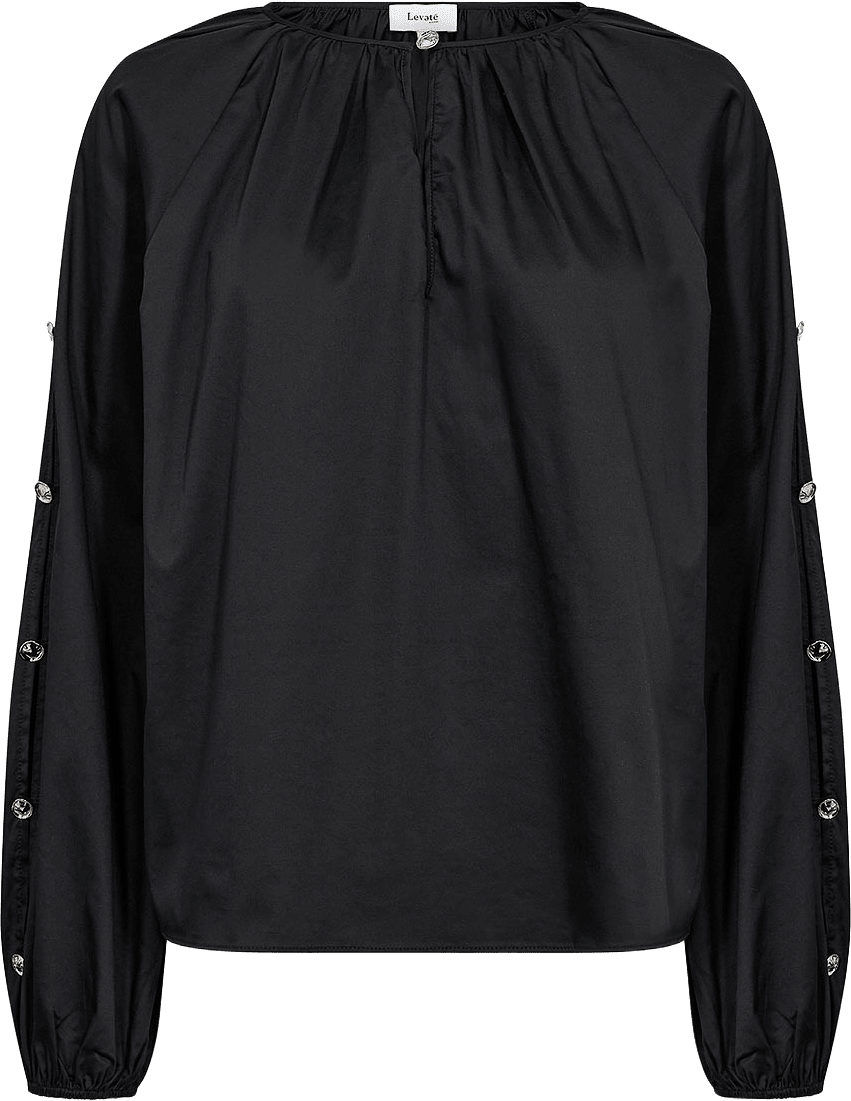 Lr-isla solid 131 blouse, från Leveté Room, i färgen Black.