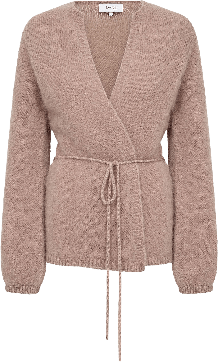 Lr-noreen 7 cardigan, från Leveté Room, i färgen Light Taupe.