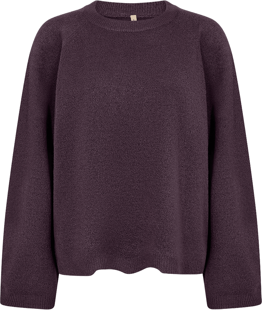 Soyaconcept Sc-Orlean 4 Pullover, från Soyaconcept, i färgen Plum Perfect Melange.