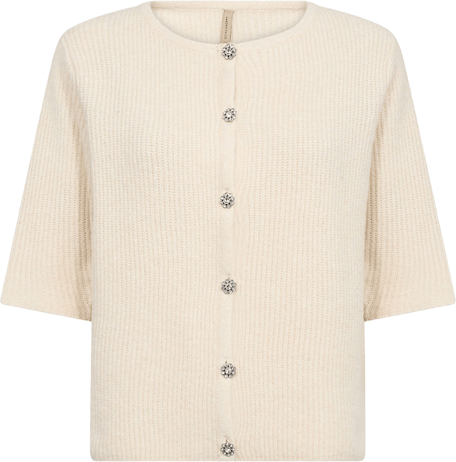 Soyaconcept Sc-Avalon 2 Cardigan, från Soyaconcept, i färgen Cream Melange.