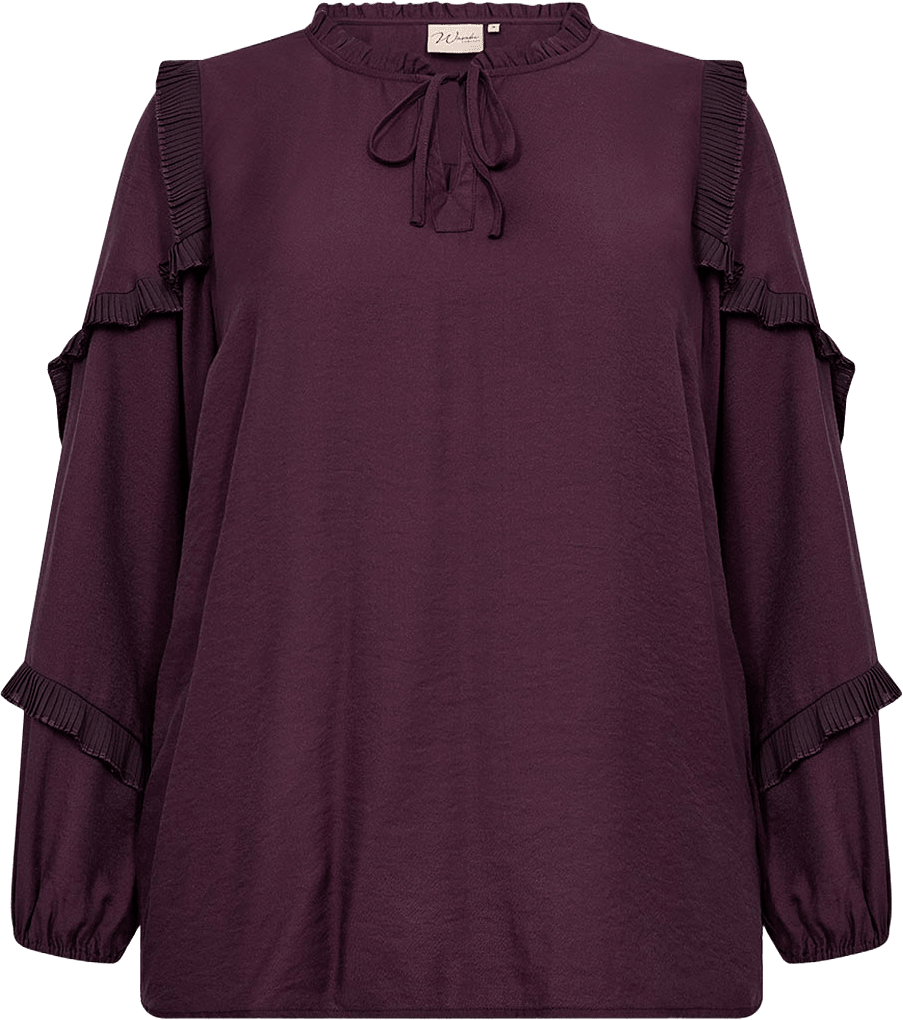 Safia 1 Blouse, från Wasabi Concept, i färgen Plum Perfect.